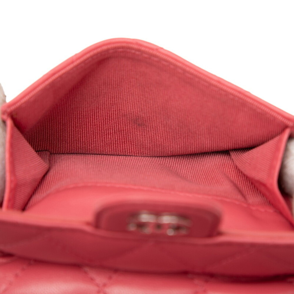CHANEL Authentic Pink Lambskin Leather Logo Wallet - Picture 5 of 7